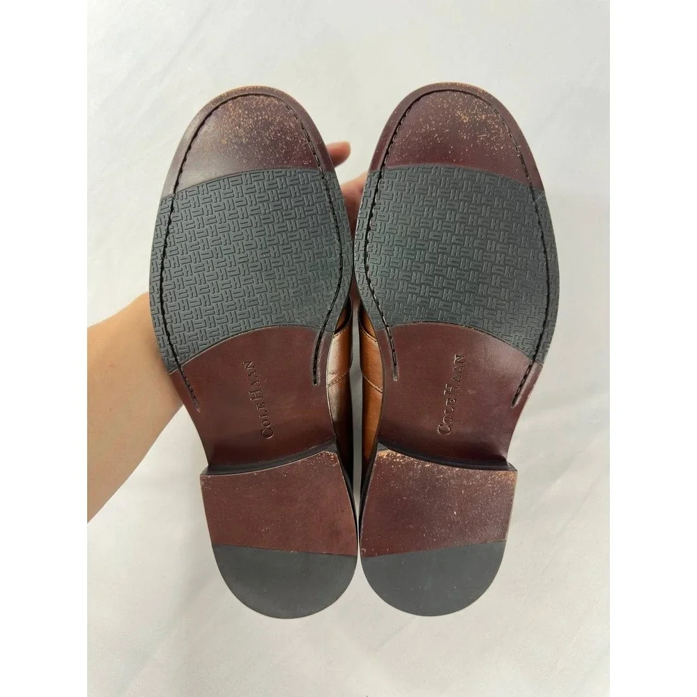 Cole Haan Men's Brown Leather Penny Loafers Dress Shoes Size 9